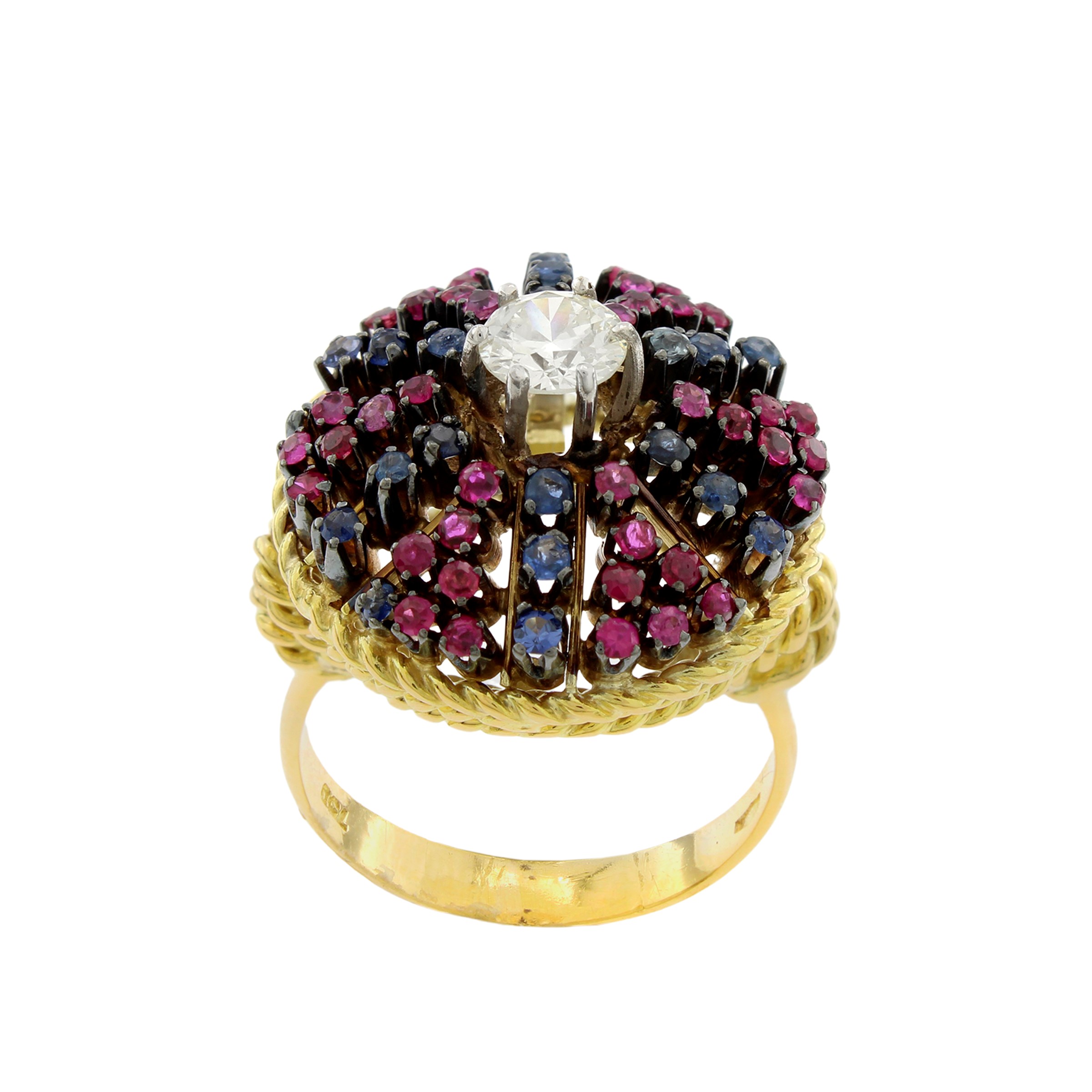 Anello a Cupola in Oro Giallo 18kt