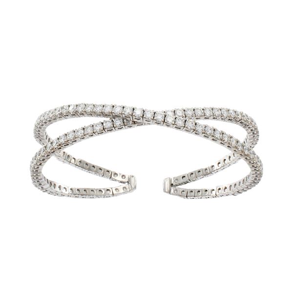 Bracciale tennis incrociato a manetta