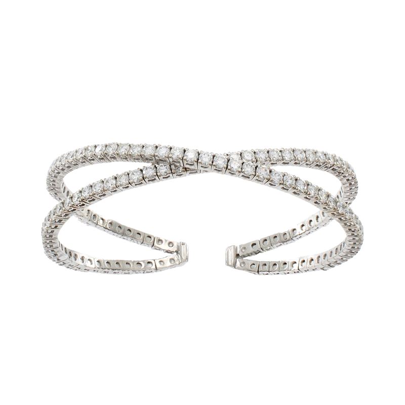 Bracciale Tennis Incrociato a Manetta