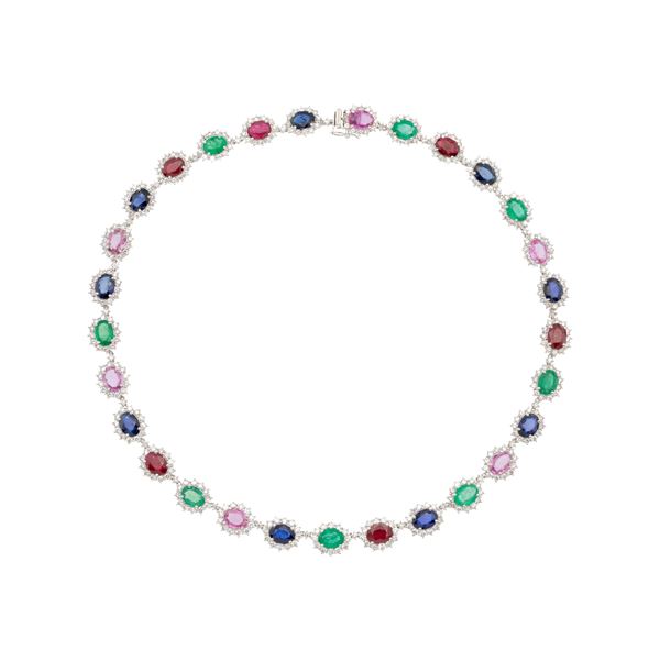 Collana in oro bianco 18kt
