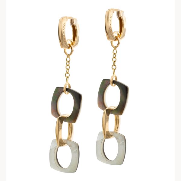 Chimento geometric pattern pendant earrings