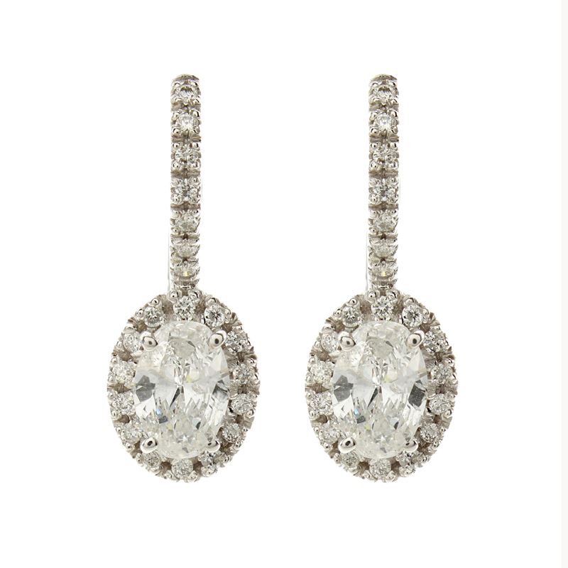 Orecchini a Monachina in Oro Bianco 18kt