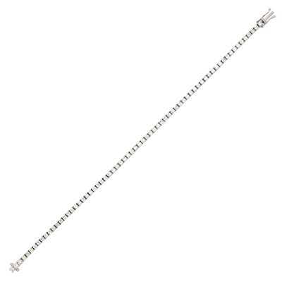 Bracciale Tennis in Oro Bianco 18kt e Diamanti