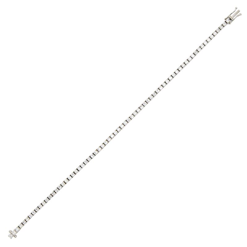 Bracciale Tennis in Oro Bianco 18kt e Diamanti