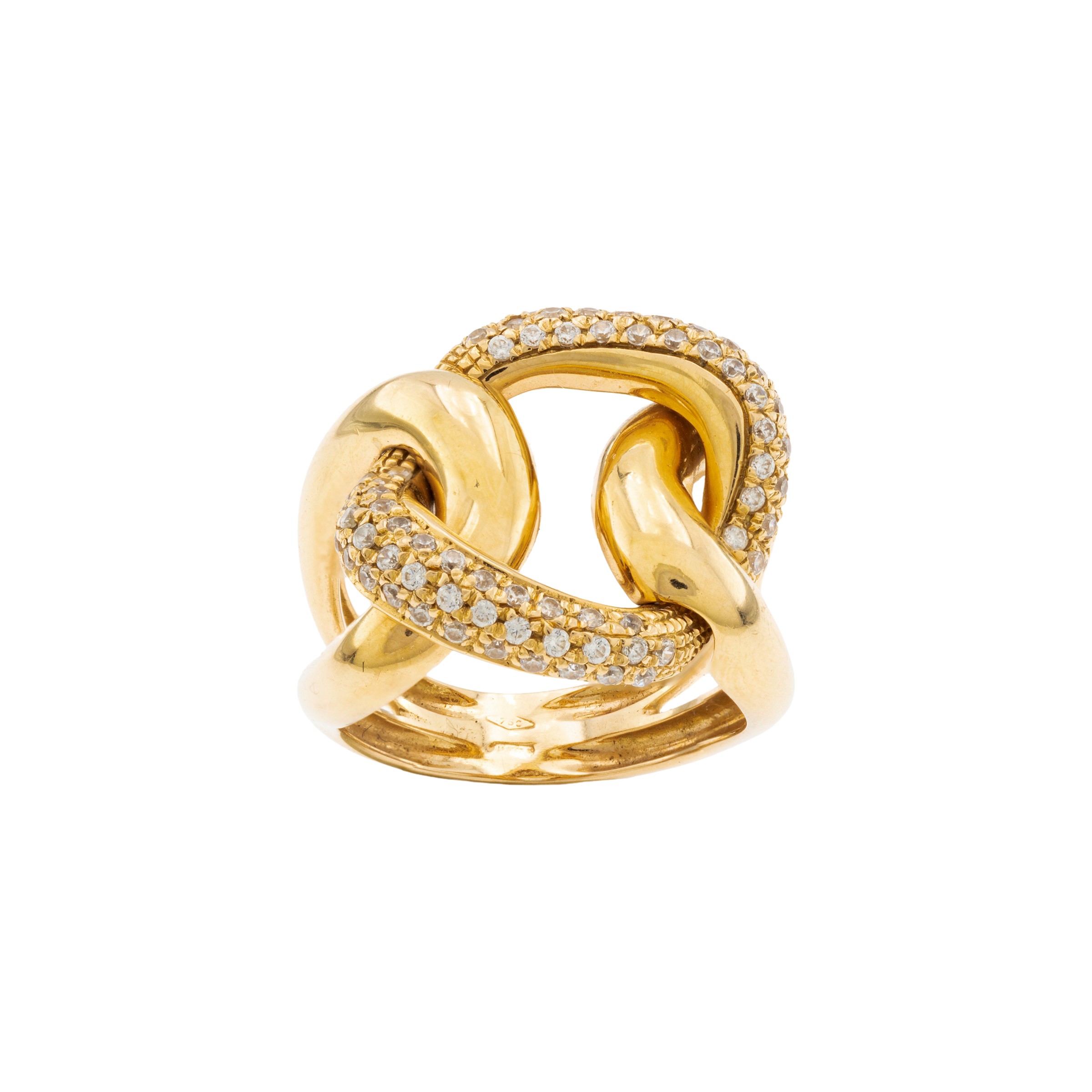 Anello in oro rosa 18kt e diamanti