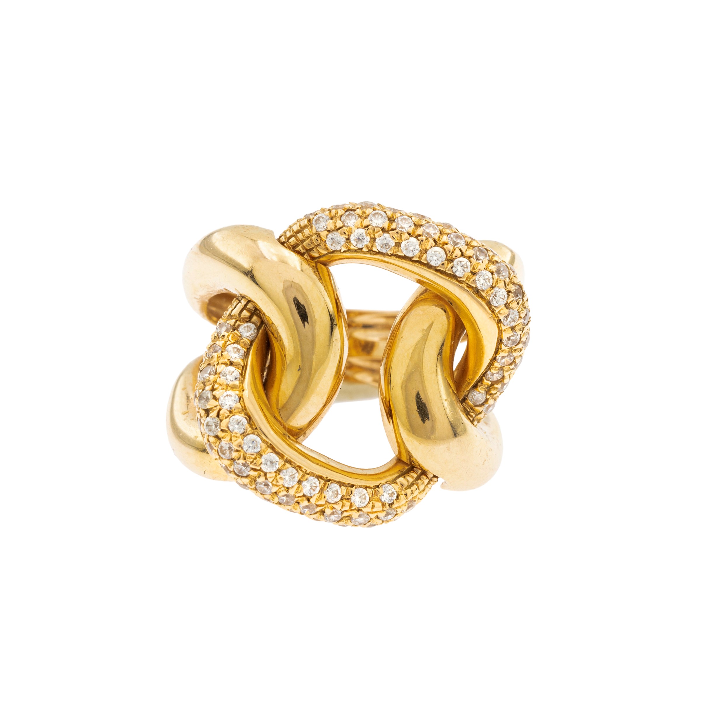 Anello in oro rosa 18kt e diamanti