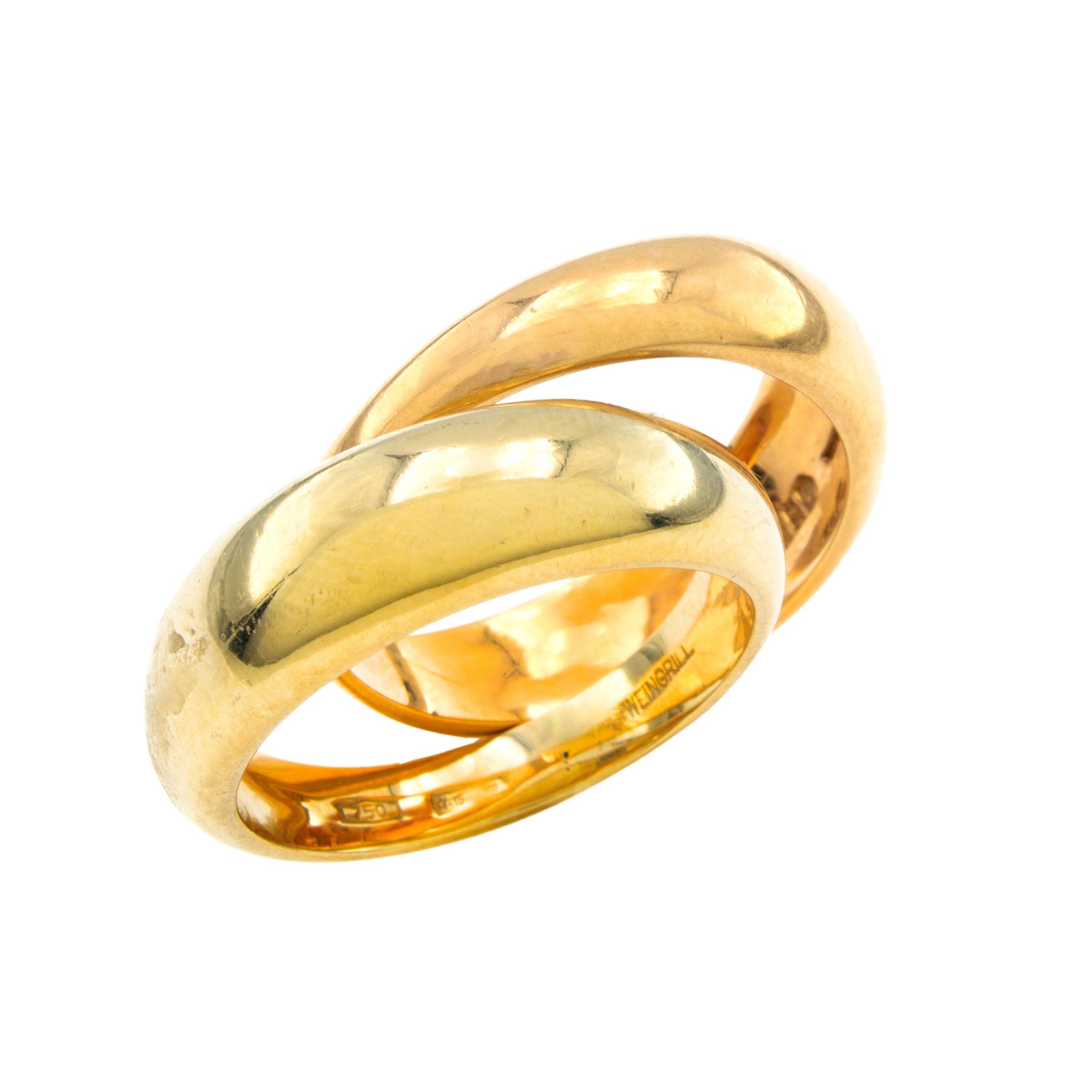 Weingrill due anelli fede bombé