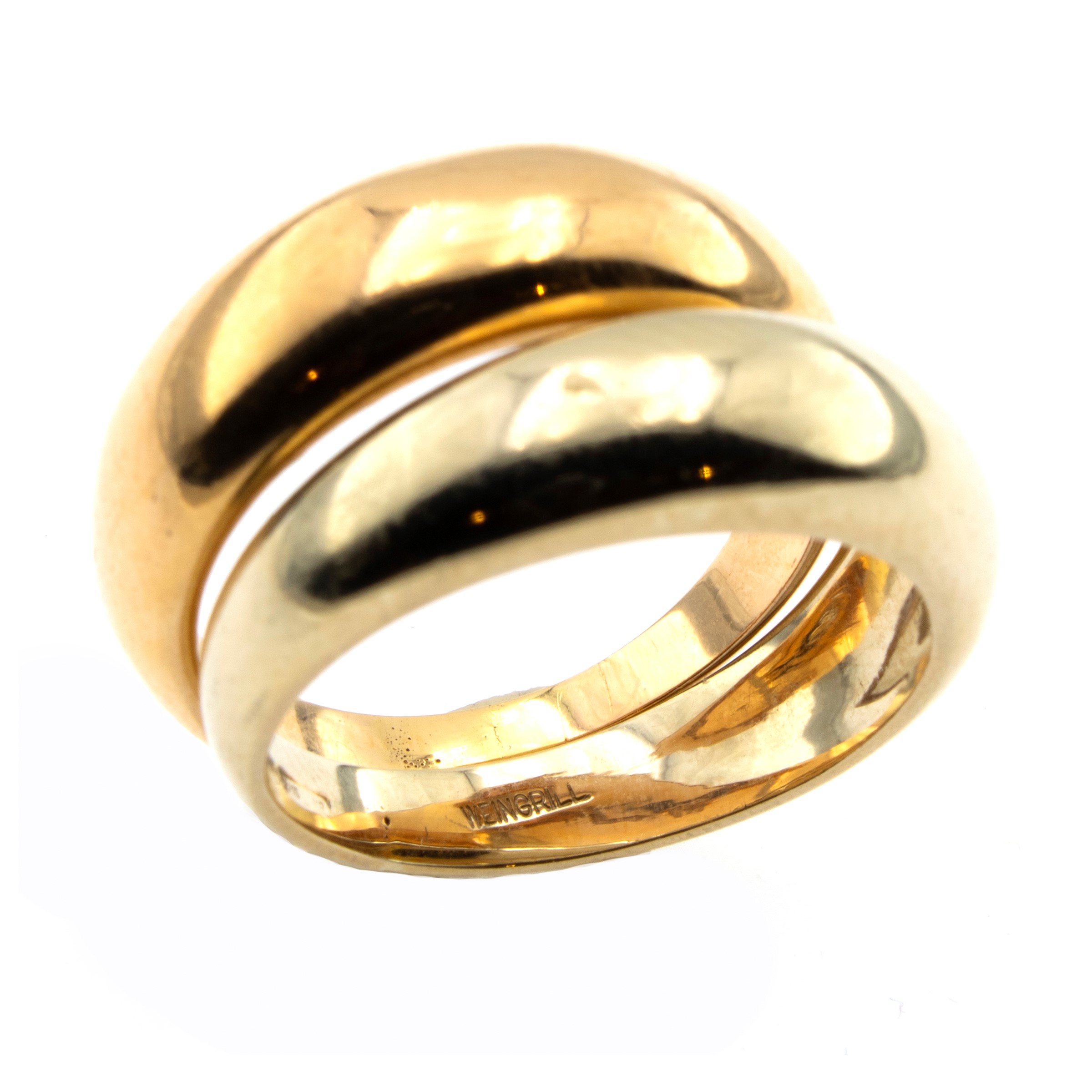 Weingrill due anelli fede bombé