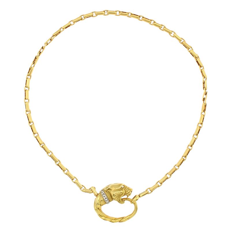 Collana Pantera in Oro Giallo 18kt