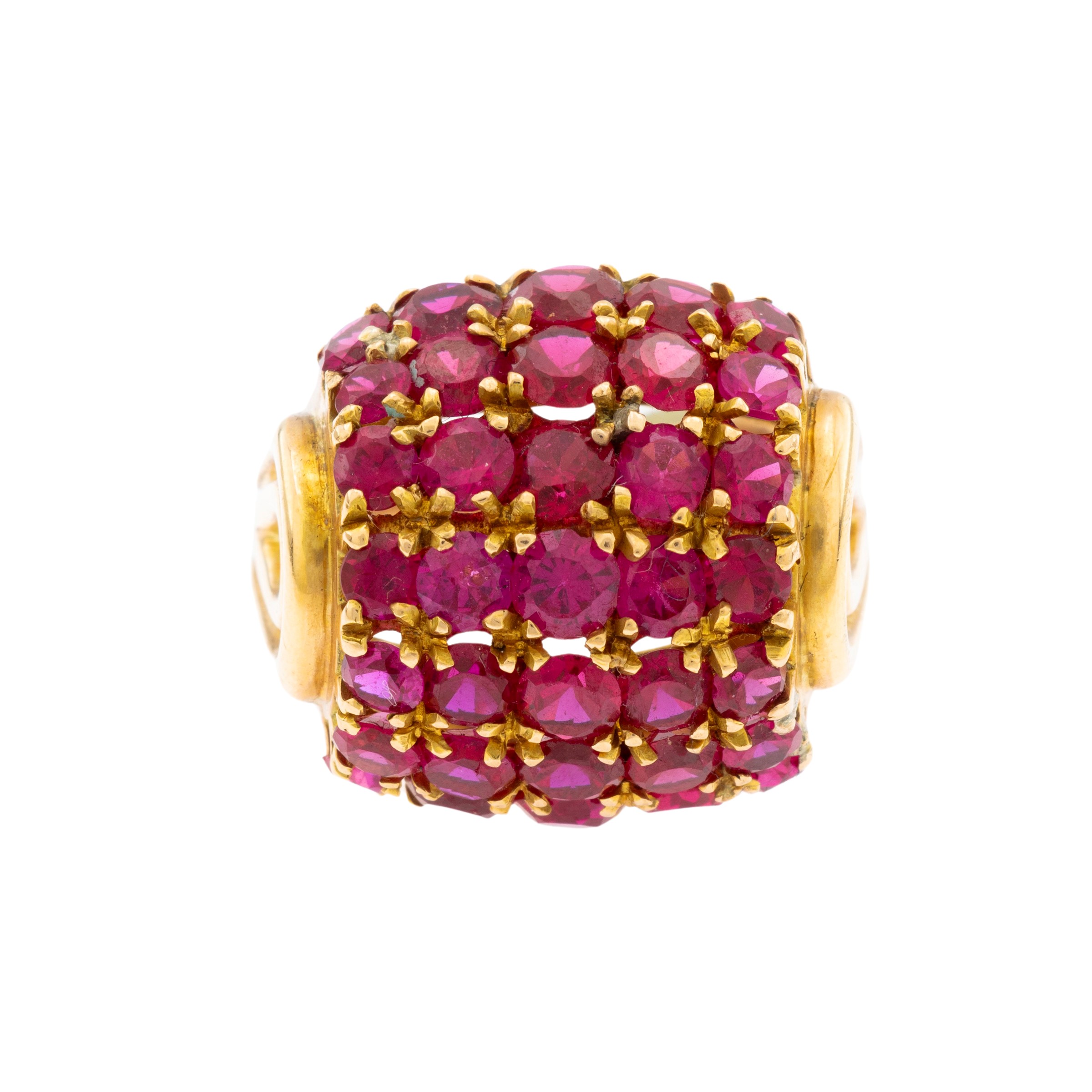 Anello a Ponte in Oro Rosa 18kt e Rubini