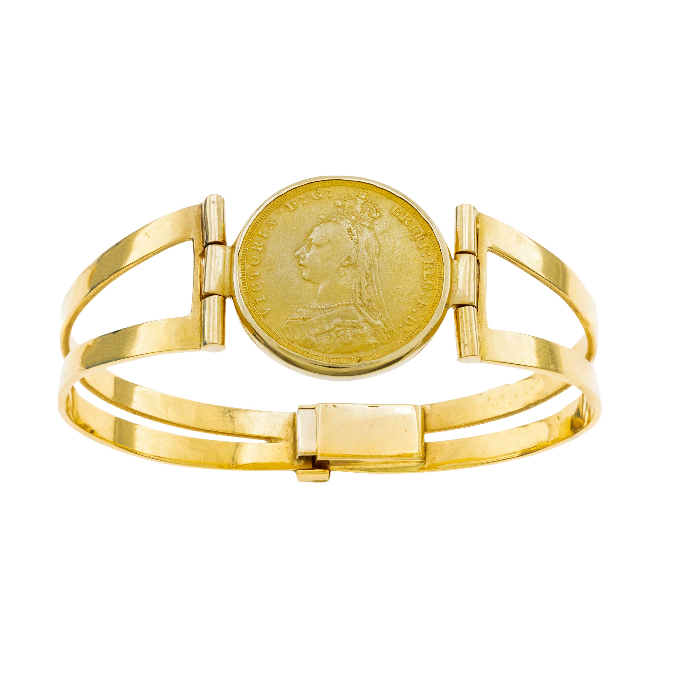 Bracciale a Manetta con Sterlina Regina Vittoria 1891