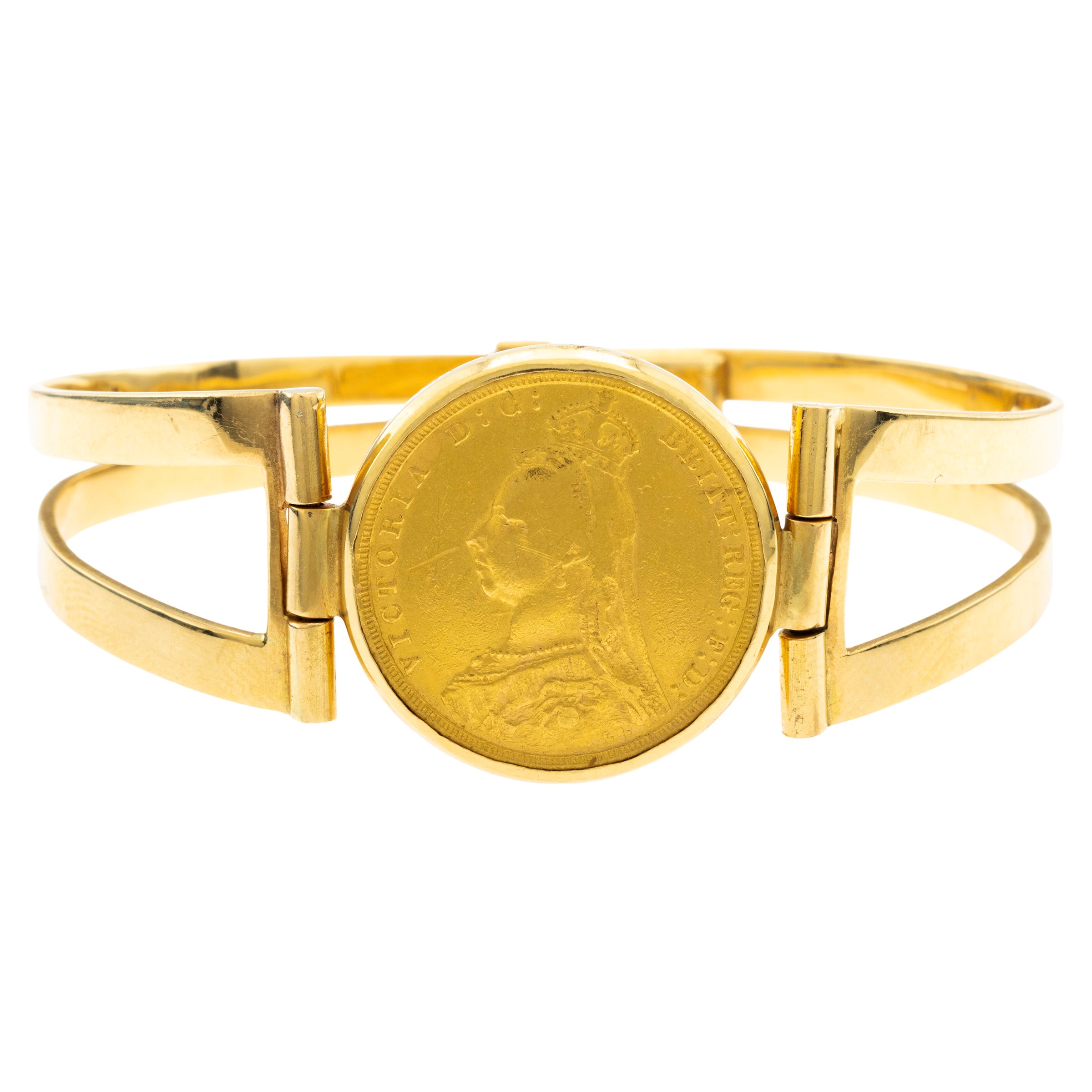 Bracciale a Manetta con Sterlina Regina Vittoria 1891
