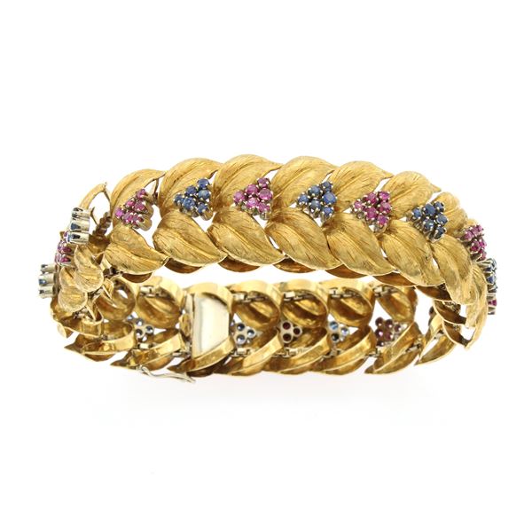 Bracciale in oro giallo satinato 18kt