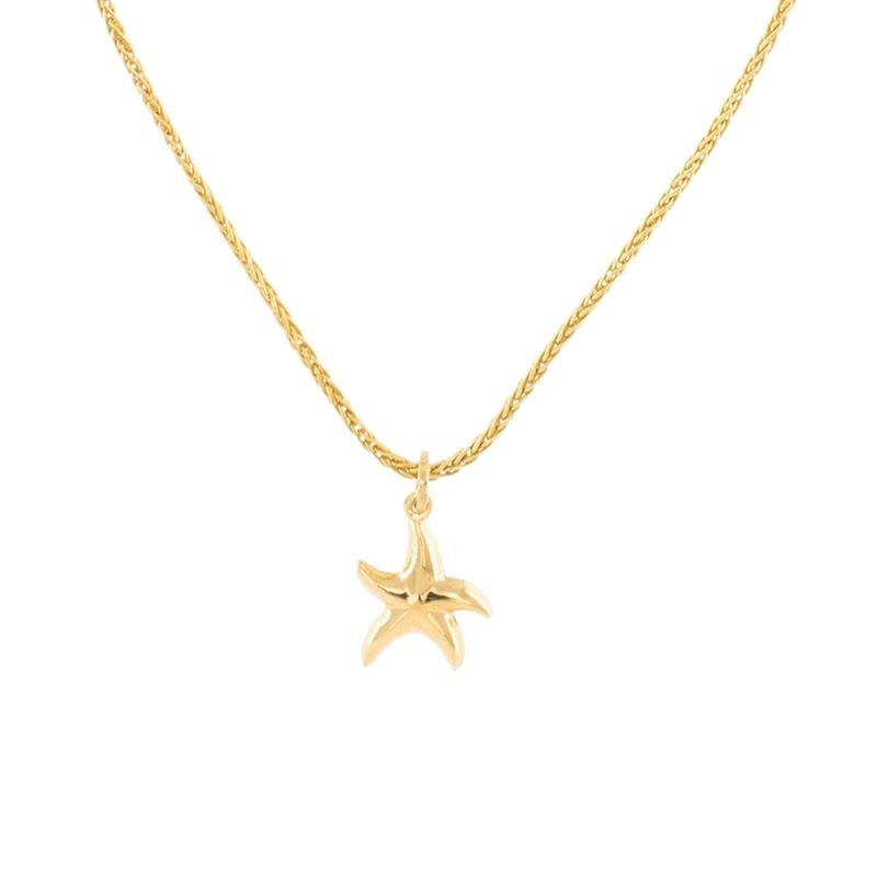 Collana con stella marina in oro giallo 18kt