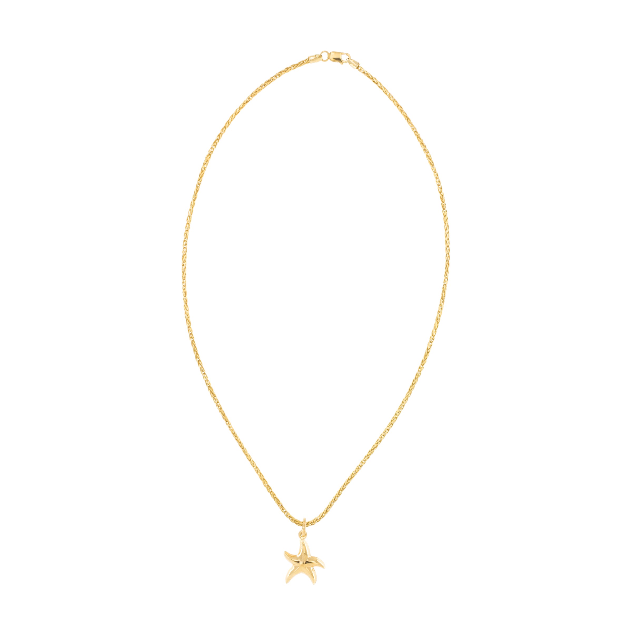 Collana con stella marina in oro giallo 18kt