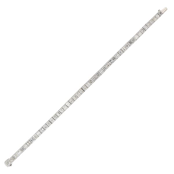 18kt white gold tennis bracelet