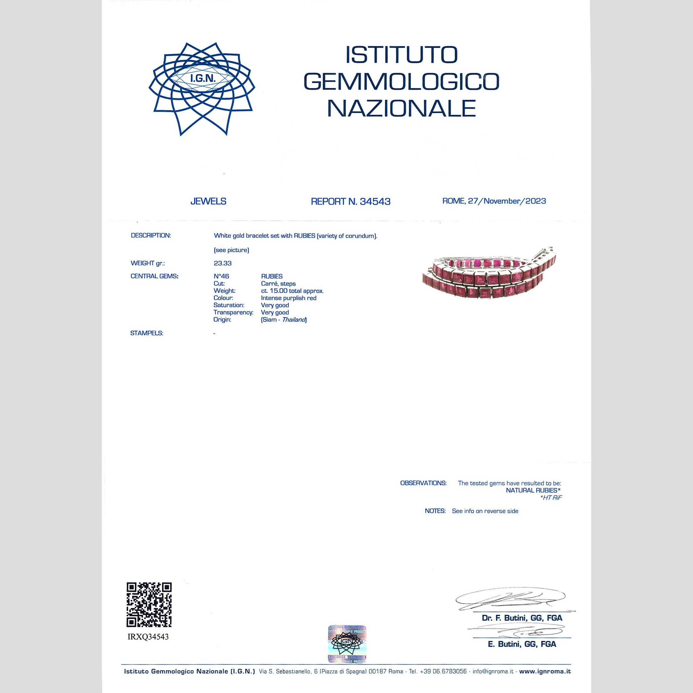 Bracciale Tennis in Oro Bianco 18kt