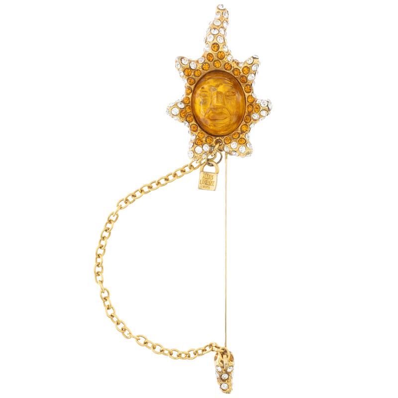 Alexis Lahellec Paris spilla sole bijou vintage