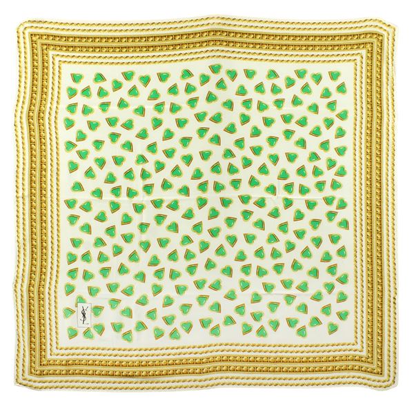 Yves Saint Laurent foulard cuori vintage