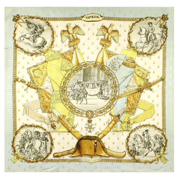 Hermes collezione Napoleon foulard vintage