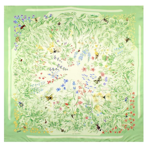 Hermes collezione La Prairie foulard vintage
