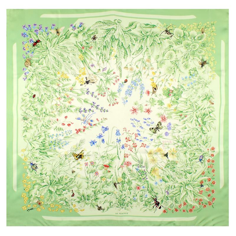 Hermes collezione La Prairie foulard vintage