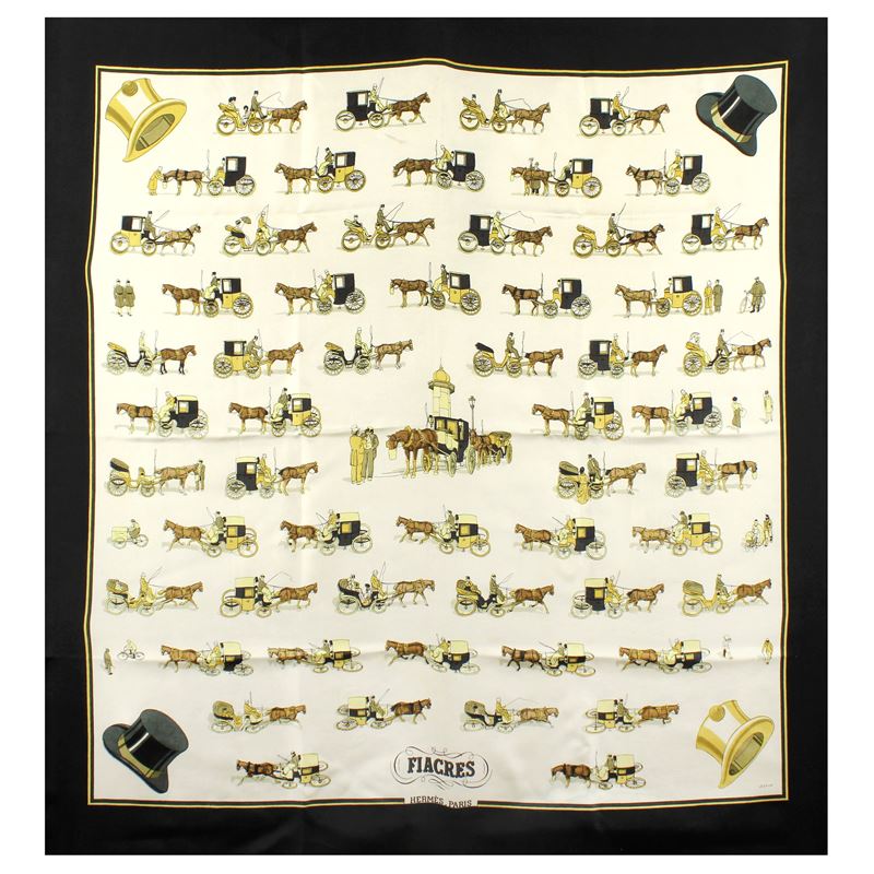 Hermes collezione Fiacres foulard vintage