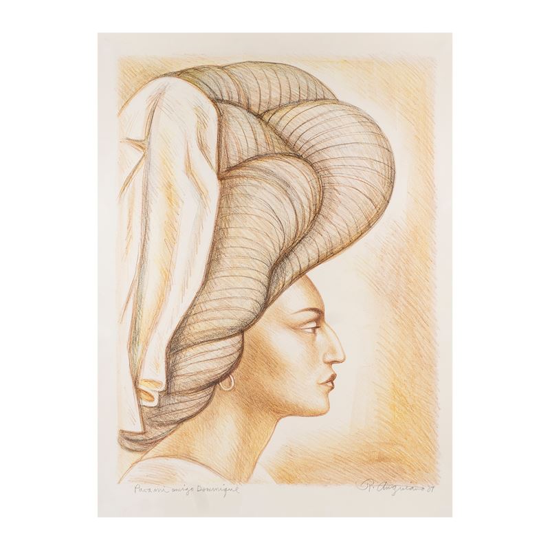 raùL Anguiano - Senza titolo (1989), tecnica mista su carta