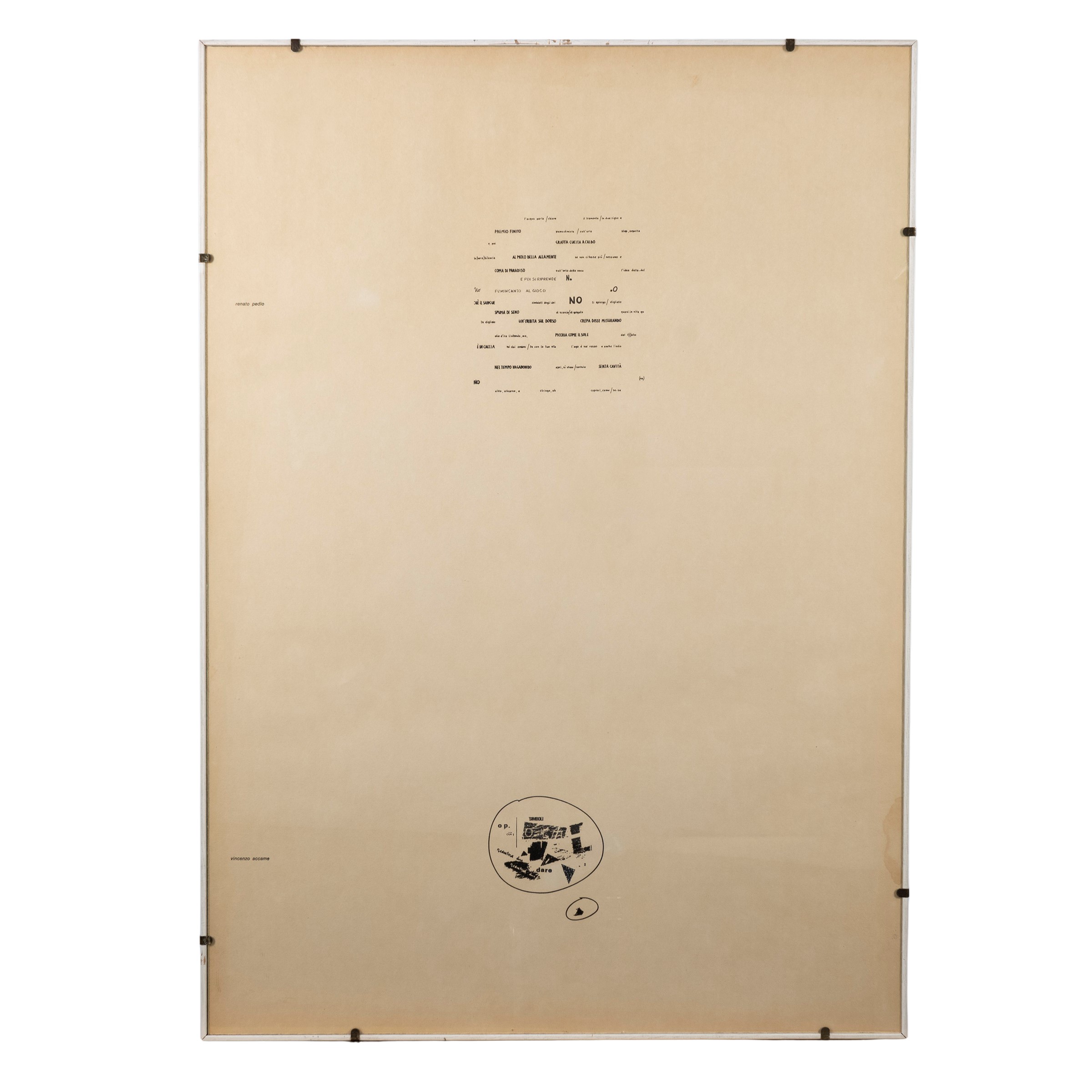 Manifesto di Renato Pedio e Vincenzo Accame