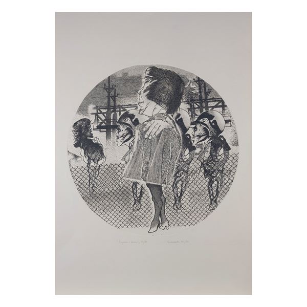 Giuseppe Guerreschi  (Milano 1929 - Nizza 1985)  - Asta Opere del XX secolo Web Only - Colasanti Casa d'Aste