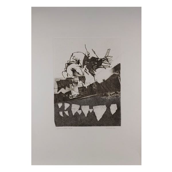 Giuseppe Guerreschi  (Milano 1929 - Nizza 1985)  - Asta Opere del XX secolo Web Only - Colasanti Casa d'Aste
