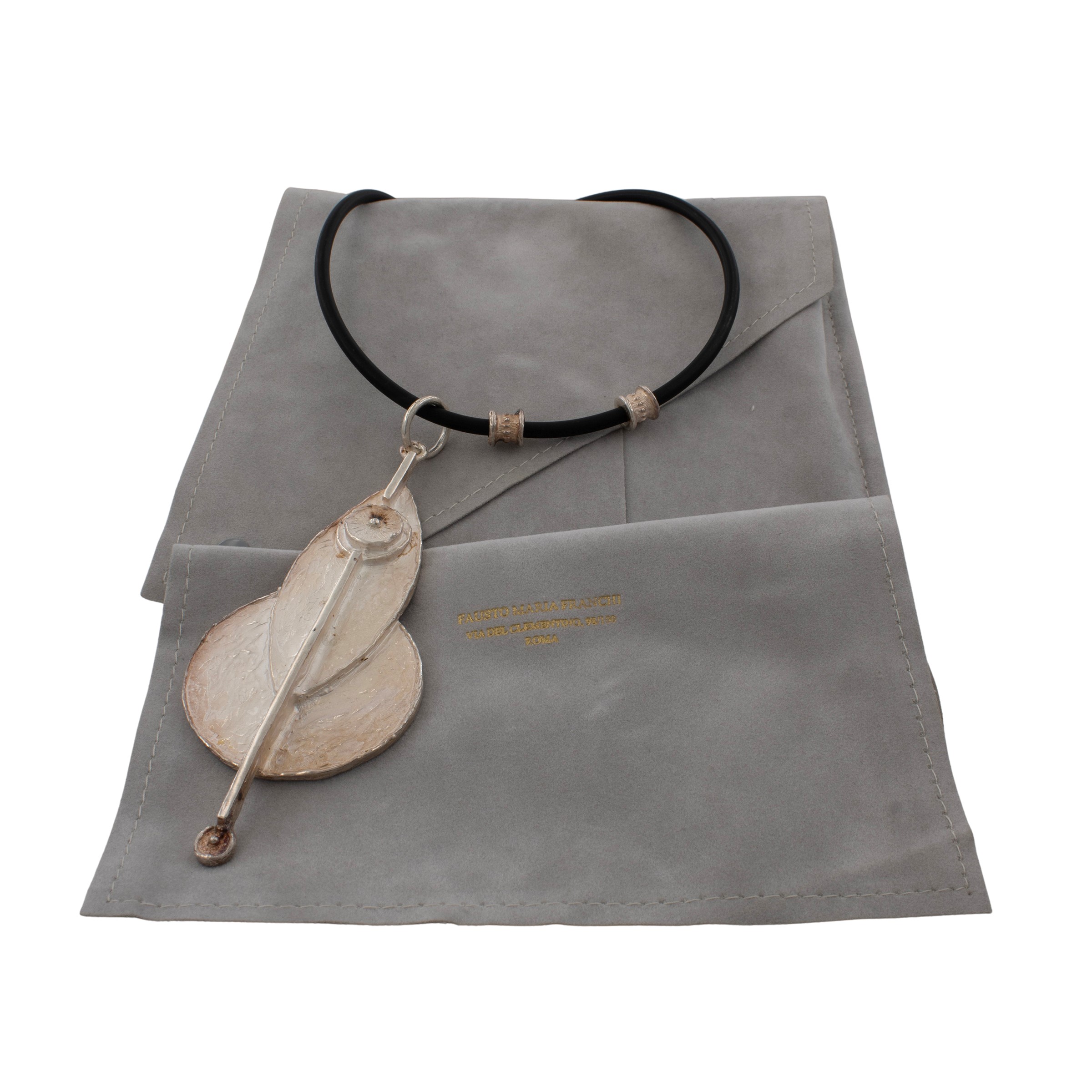 Fausto Maria Franchi pendente scultura in argento 925