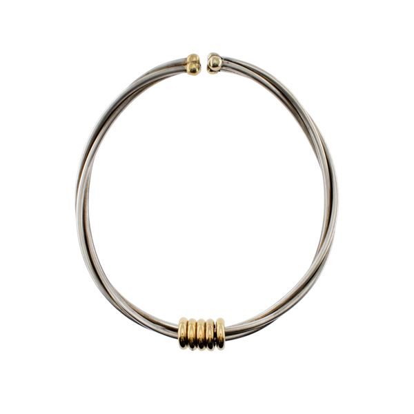 Unoaerre golino vintage in argento e argento dorato 925