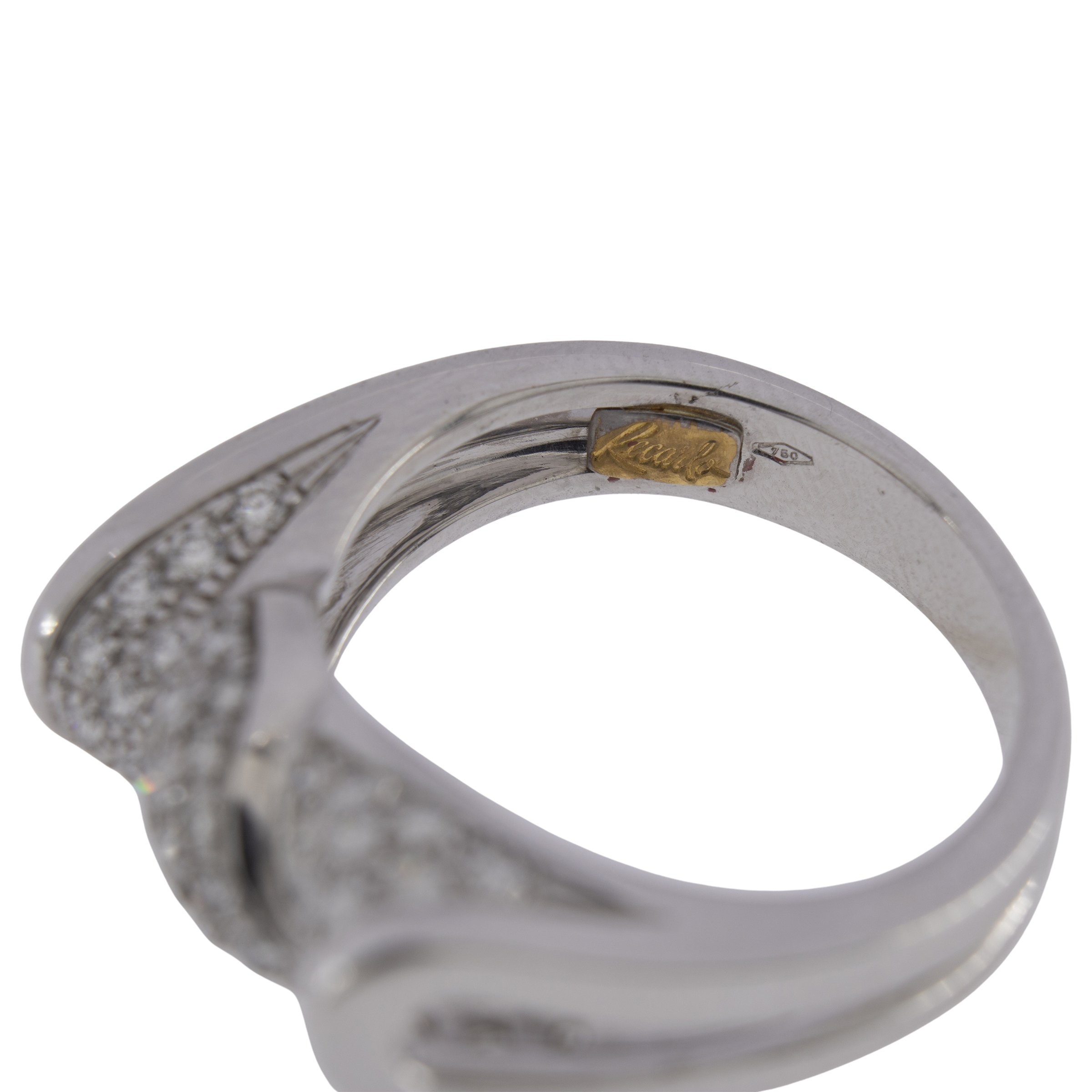 Recarlo anello fiocco in oro bianco 18kt e diamanti