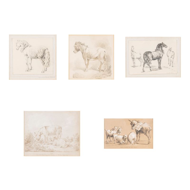 Gruppo di cinque stampe