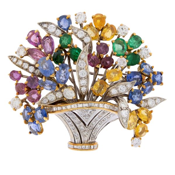 Chantecler spilla cestino di fiori