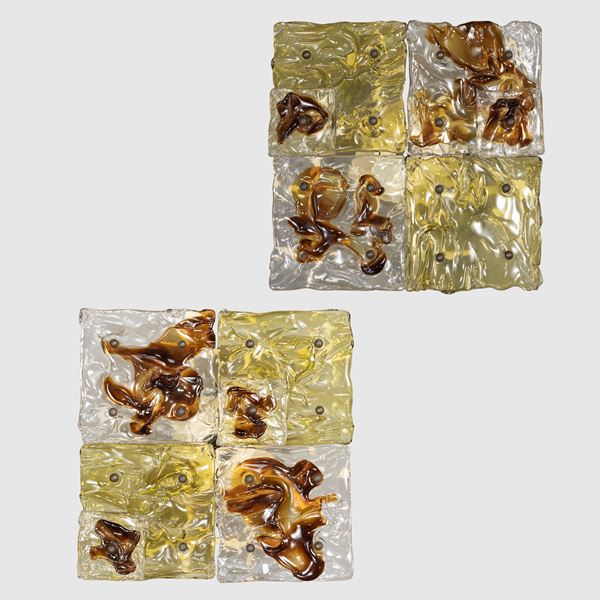 Prod. Venini (2)  (Murano, anni 60)  - Asta Design e Arti Decorative del 900 - Colasanti Casa d'Aste