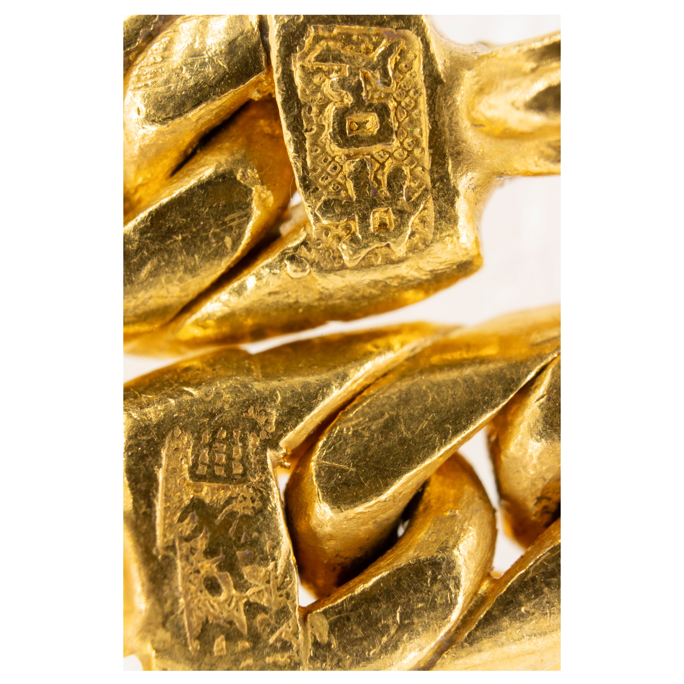 Collana in Oro Giallo 22kt con Cinque Zaffiri