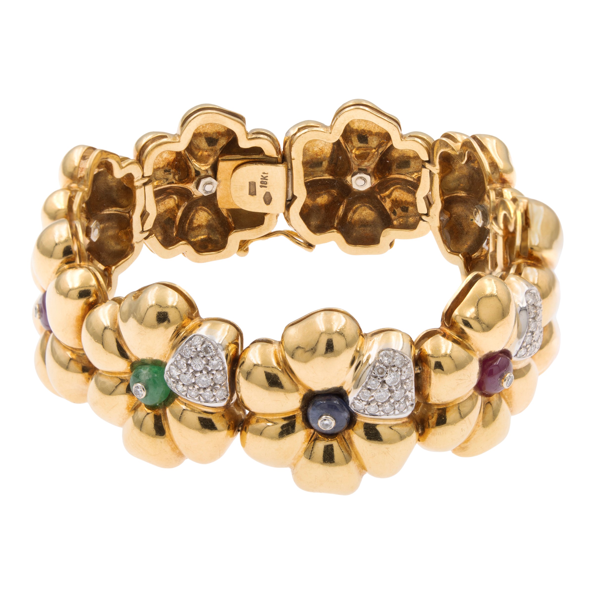 Bracciale Fiori in Oro Giallo 18kt