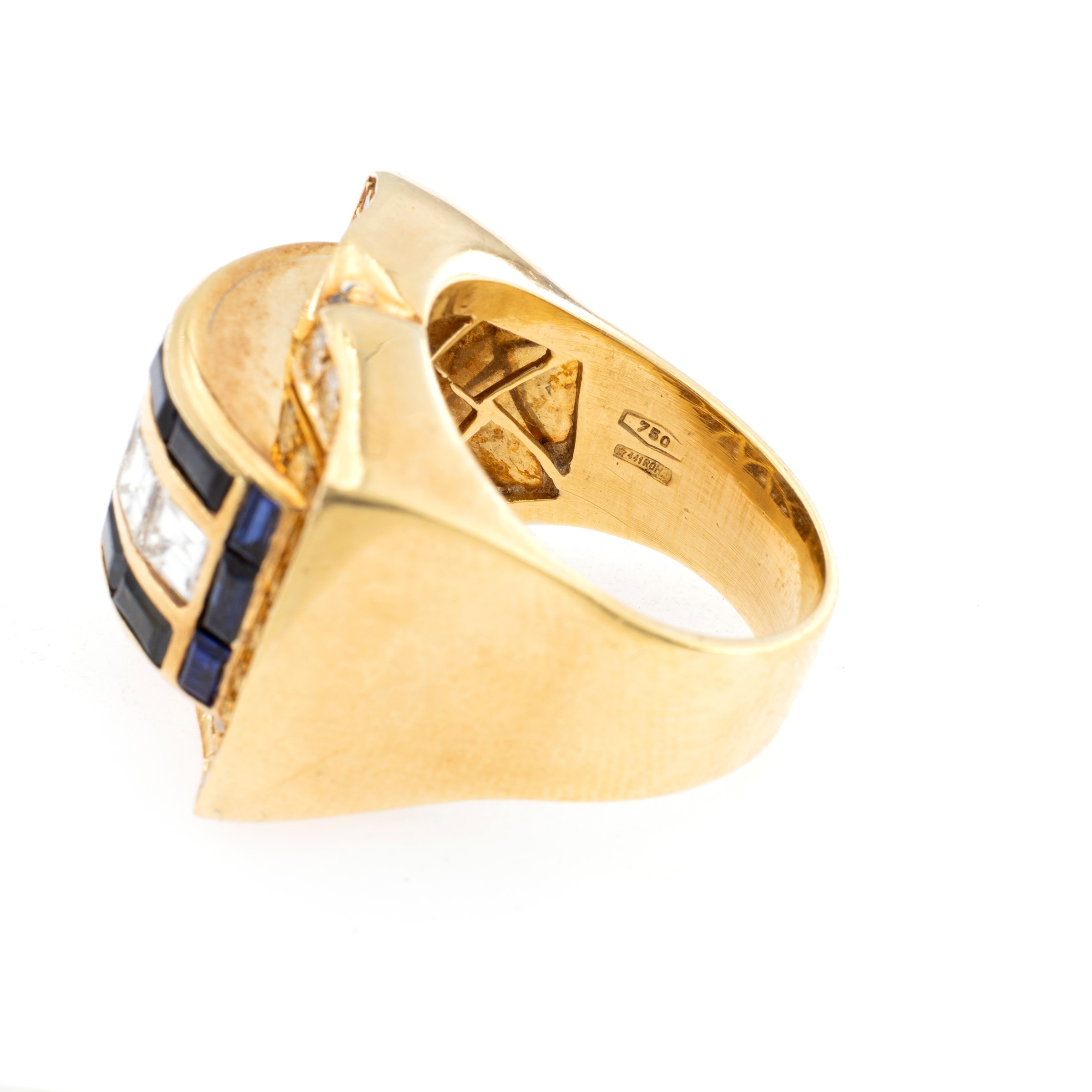 Moroni anello a ponte in oro giallo 18kt