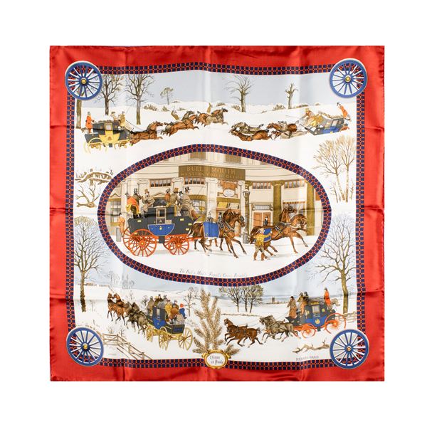 Hermes The Bull Mouth Regent's Circus Piccadilly vintage scarf