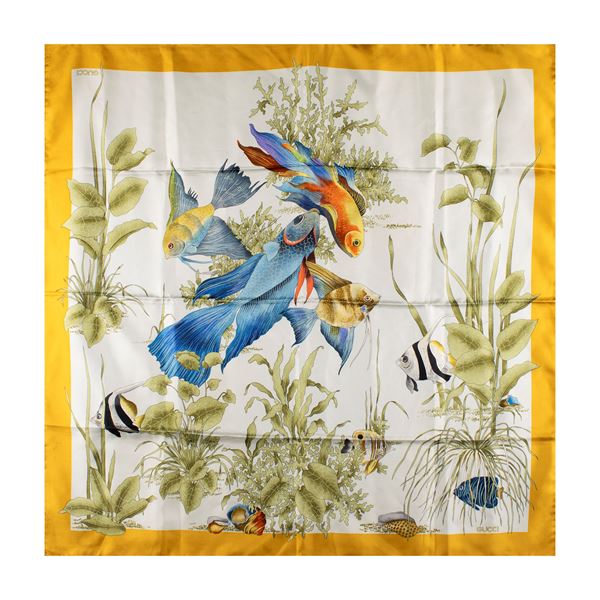 Gucci fish collection vintage scarf