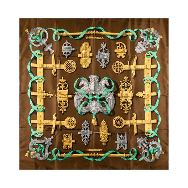 Hermes Ferronerie Collection vintage scarf