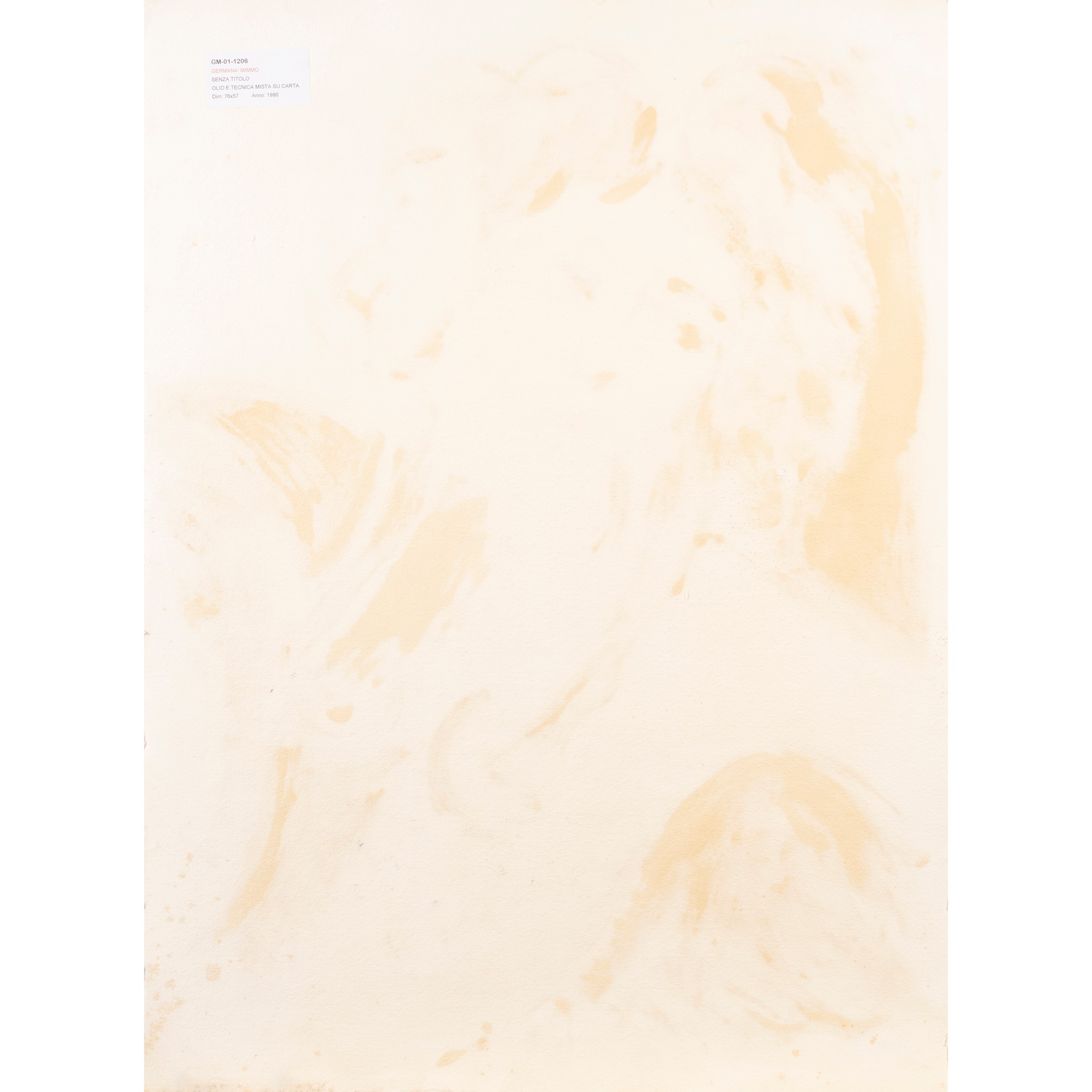 Mimmo Germanà - Senza titolo (1990), olio e tecnica mista su carta