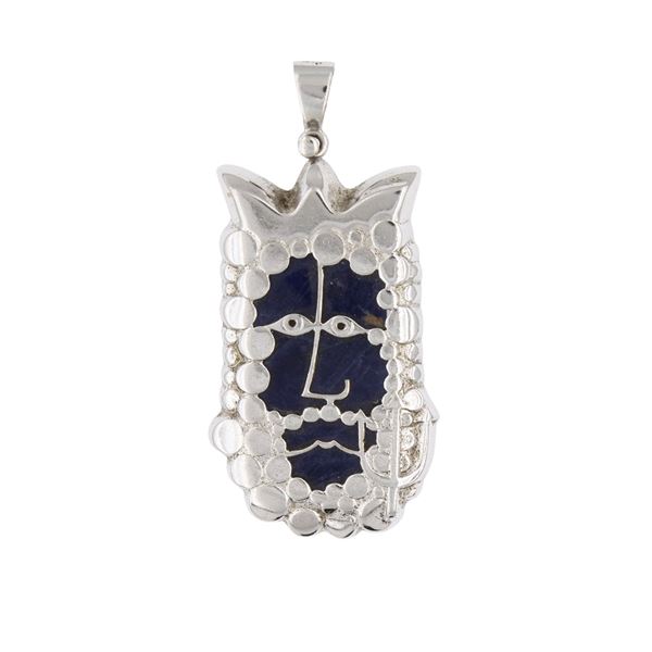 Vintage bijou pendant depicting Neptune in 925 silver and associations  - Auction Bijoux e Fashion Vintage Web Only  - Colasanti Casa d'Aste