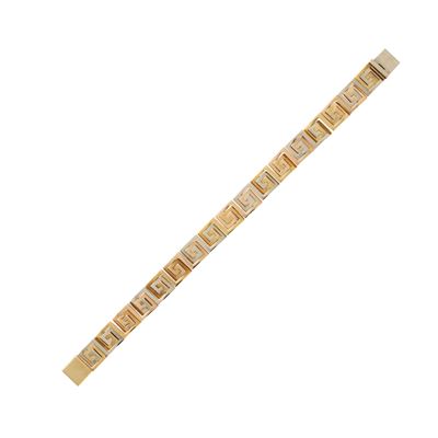 Bracciale a Motivo Geometrico in Oro a Tre Colori 18kt
