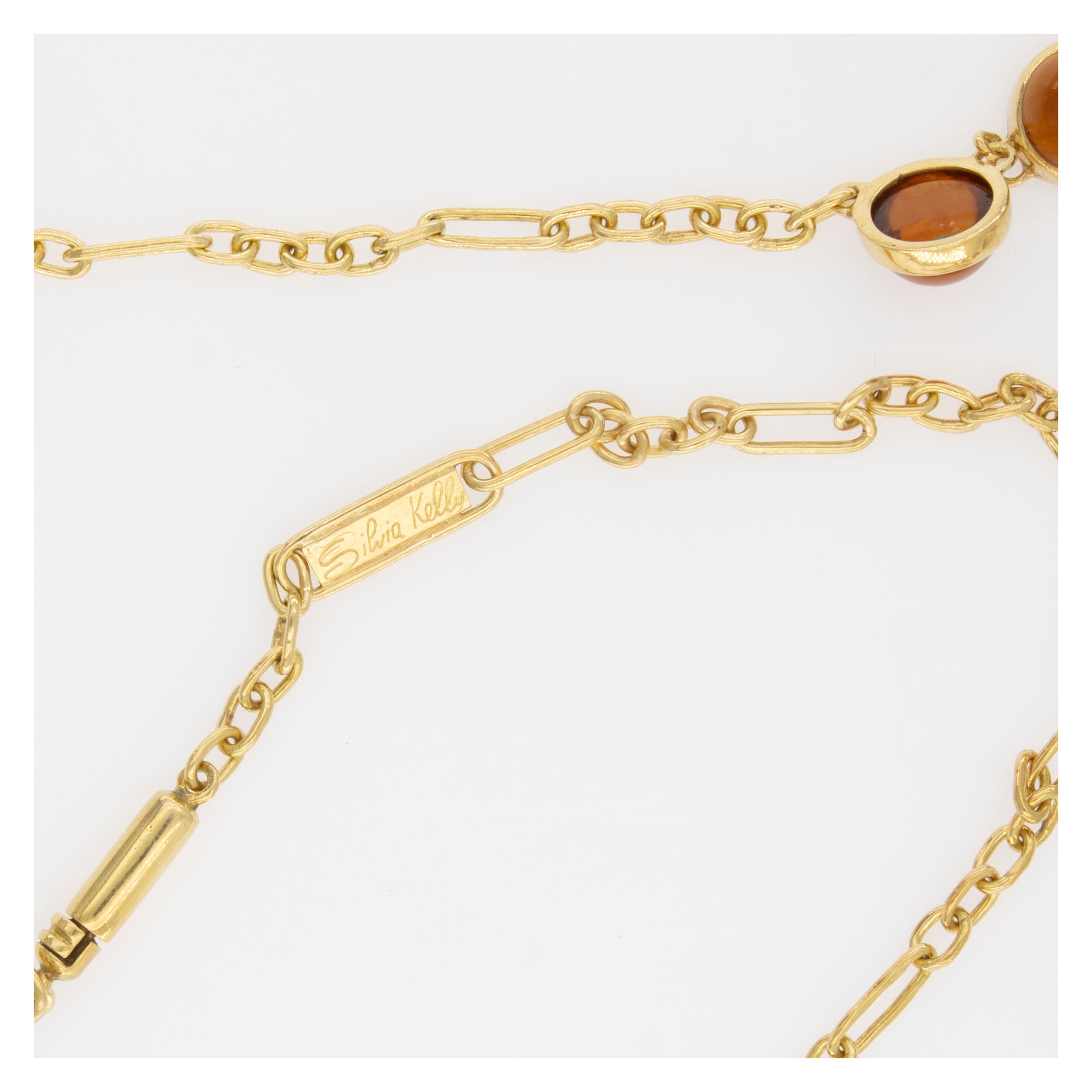 Silvia Kelly Collana in Oro Giallo 18kt e Tormaline Verdi e Gialle