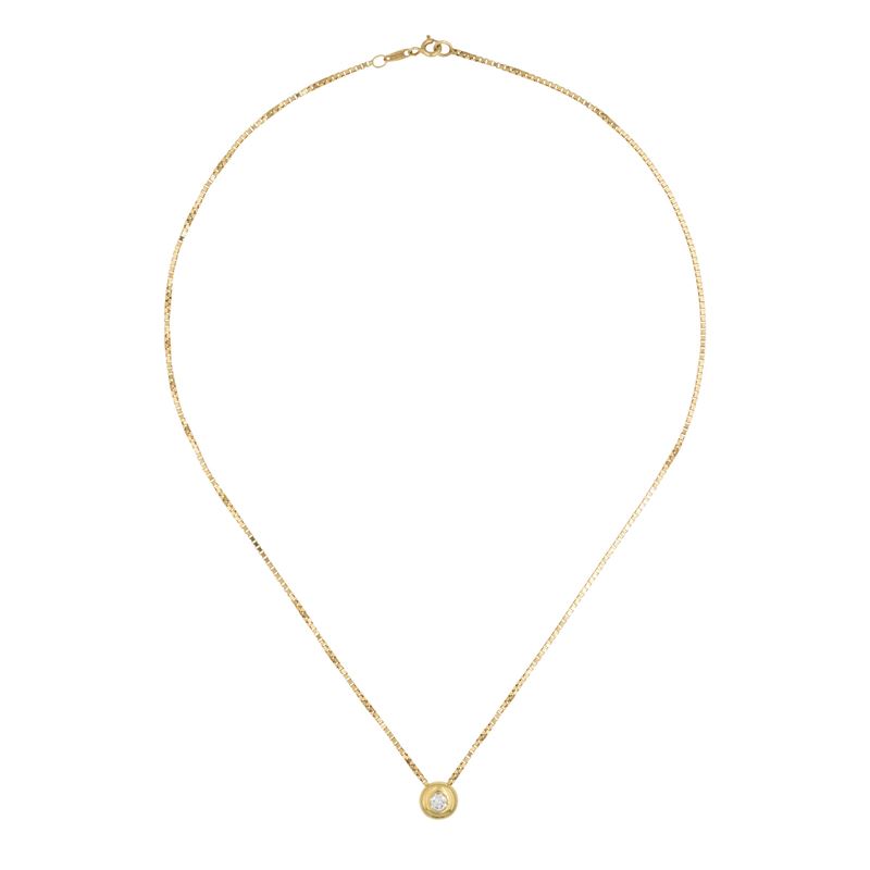 Collana punto luce in oro giallo 18kt e diamante