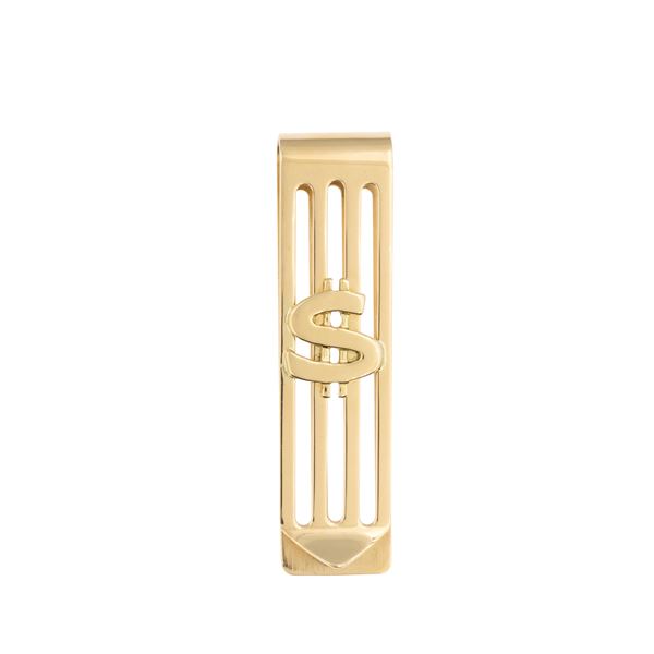 Fermasoldi Dollaro in oro giallo 18kt