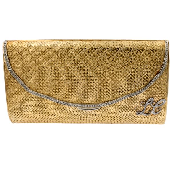 18kt yellow gold clutch purse